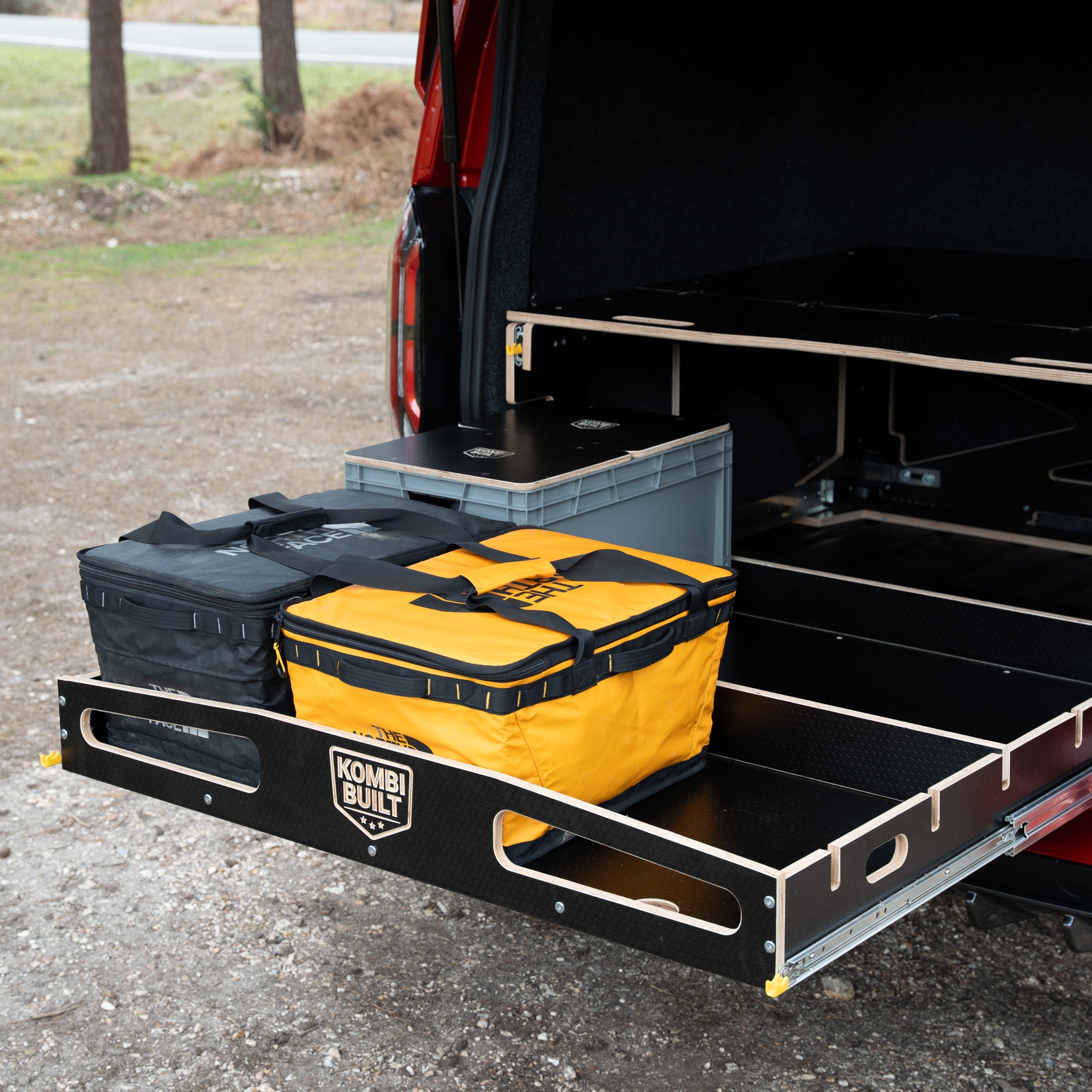 KombiBuilt Modular Van Drawer System – VW T7 &amp; Ford Transit Custom (2024+)