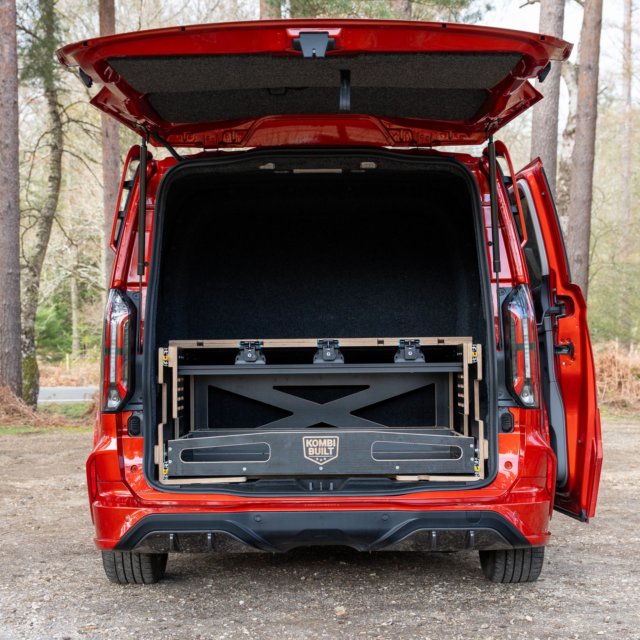 KombiBuilt Modular Van Drawer System – VW T7 &amp; Ford Transit Custom (2024+)
