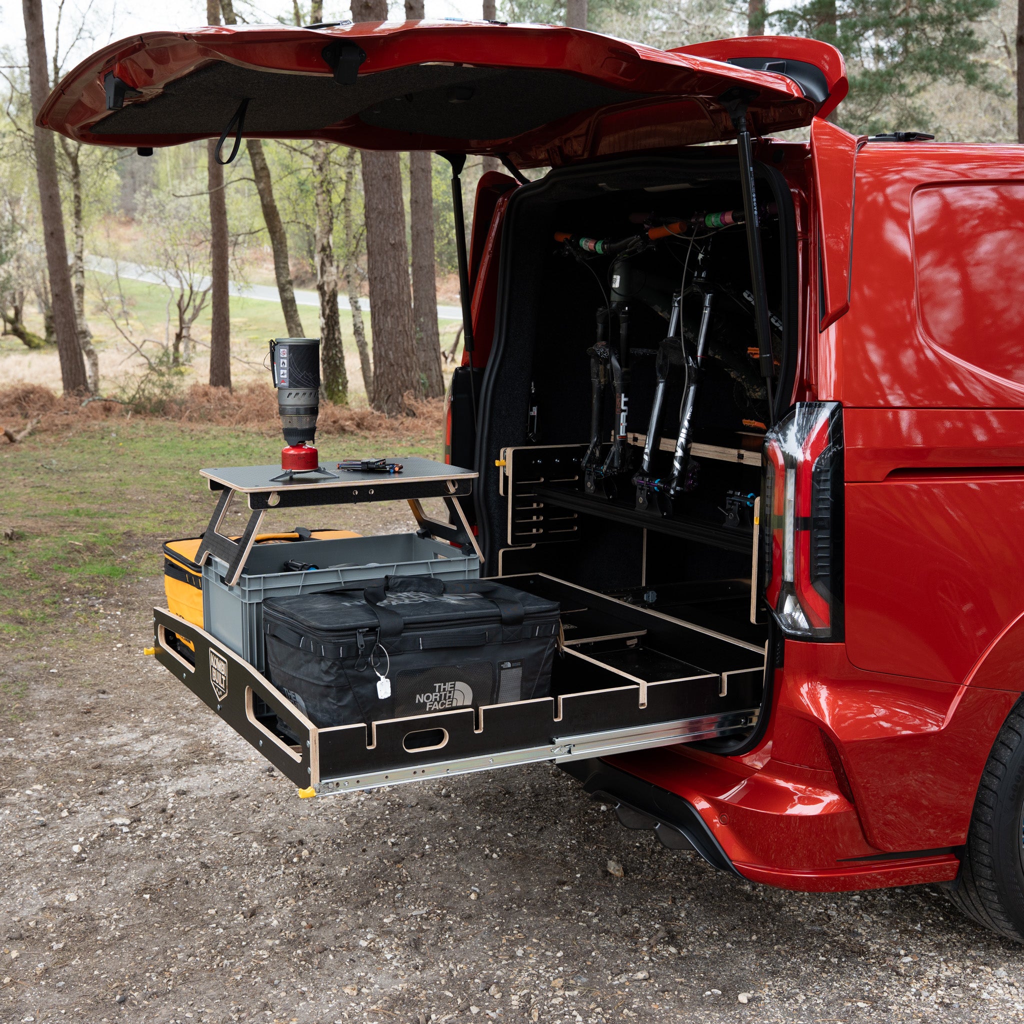 KombiBuilt Modular Van Drawer System – VW T7 &amp; Ford Transit Custom (2024+)